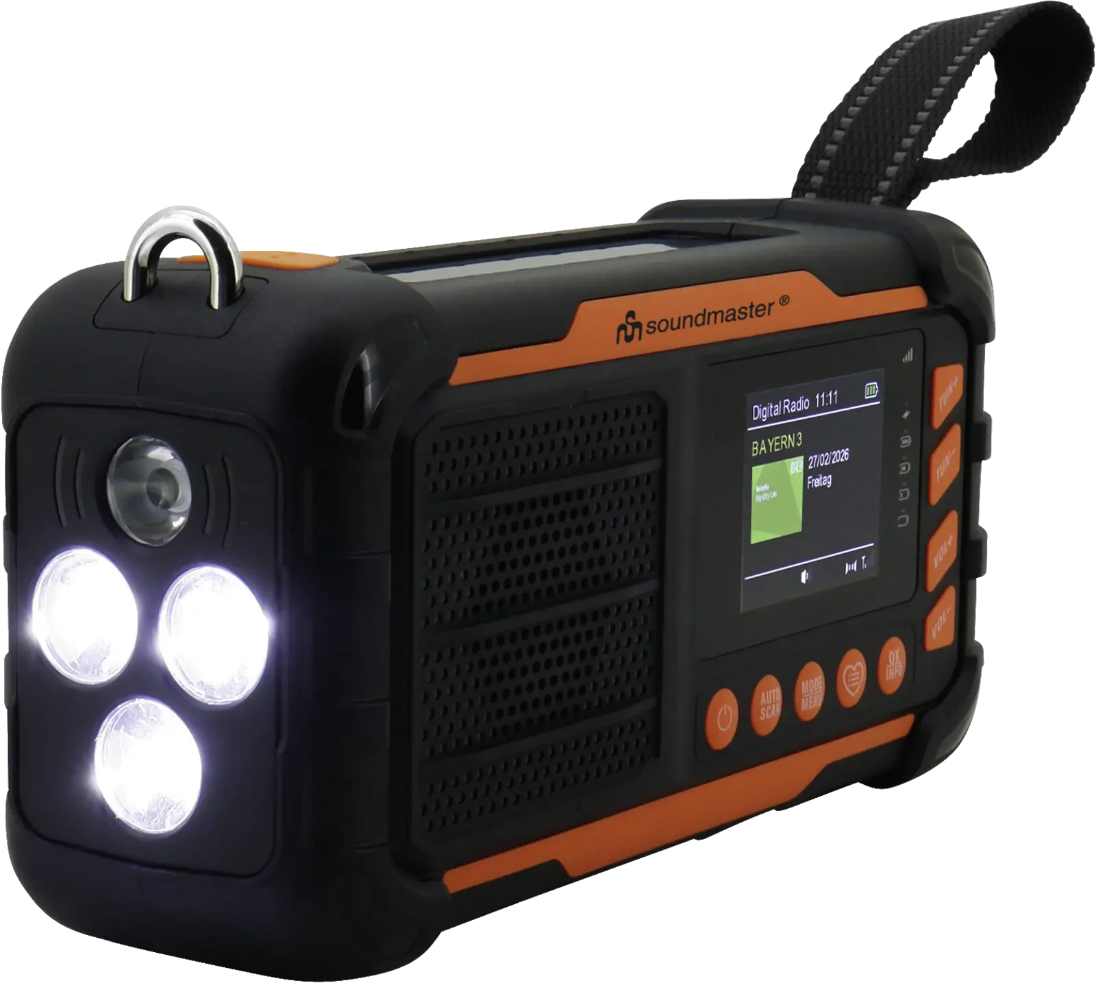 Soundmaster DAB115SW — Schwarz-Orange