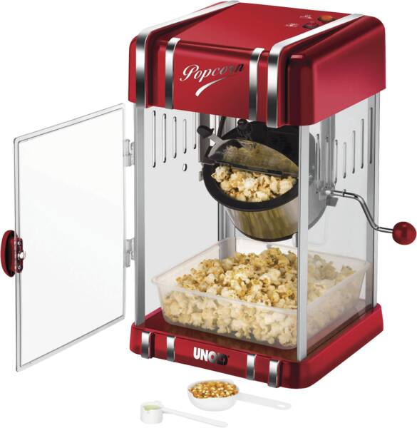 Unold Popcorn-Automat 48535 POPCORNMAKER Retro Rot-Metallic
