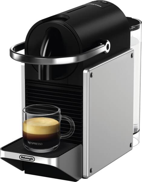 DE LONGHI EN 127.S Pixie Nespresso-Kaffeemaschine Silber Silber