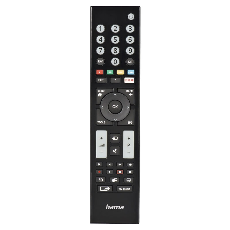 Hama Ersatzfernbedienung für Grundig TVs, lernfähig, IR, schwarz
