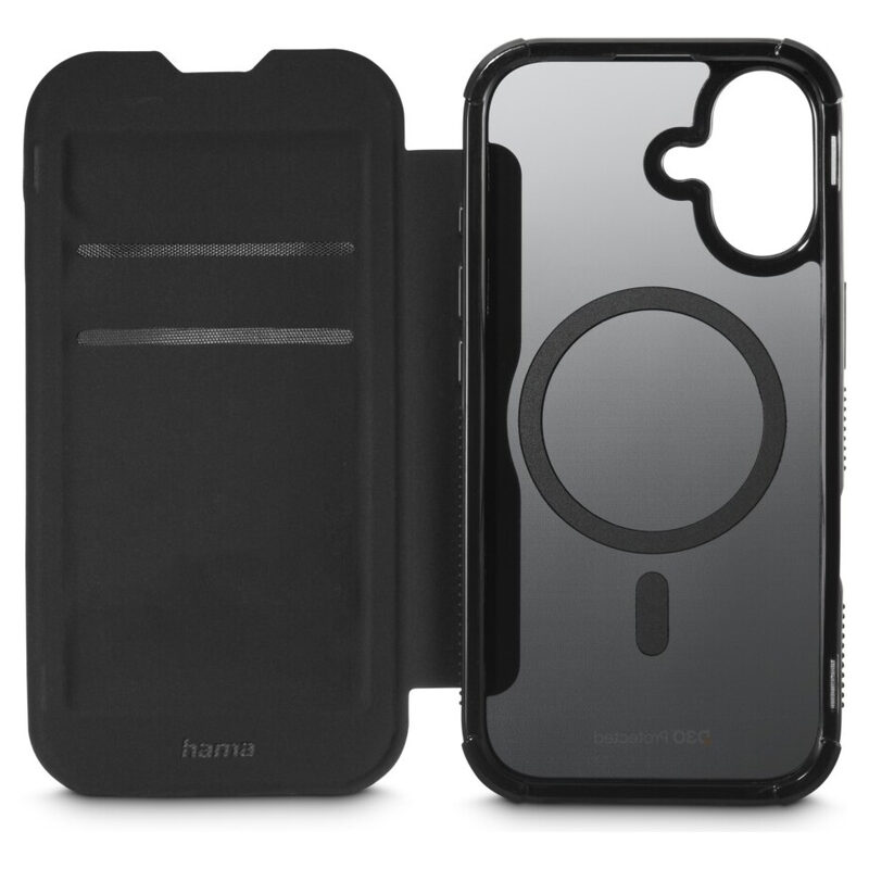 HAMA Booklet Extreme Protect für Apple iPhone 17, MagCharge, Schwarz
