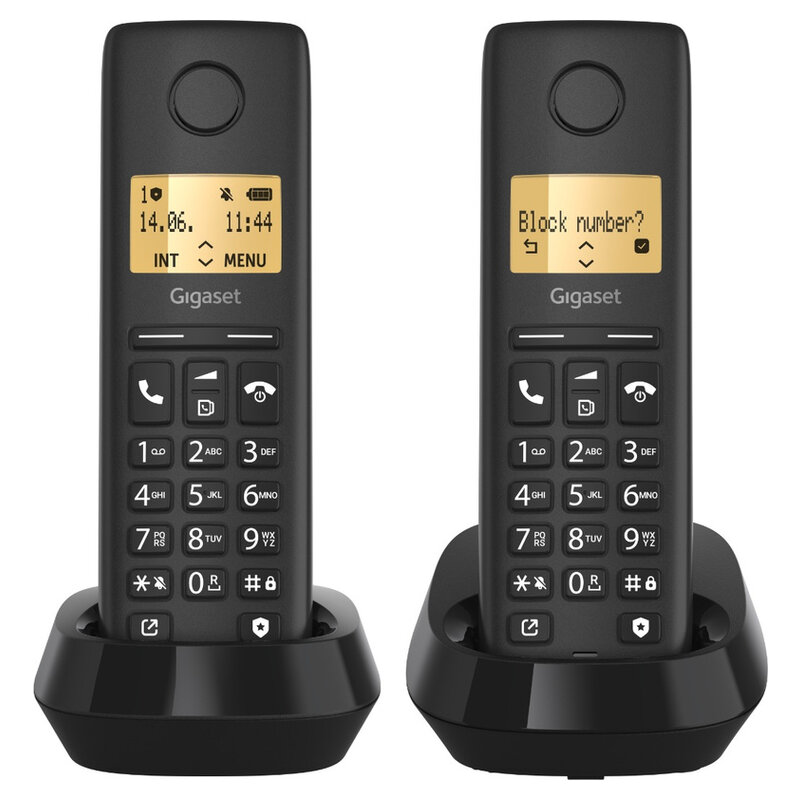 Gigaset Pure 100 Duo DECT Clip Eco Schwarz