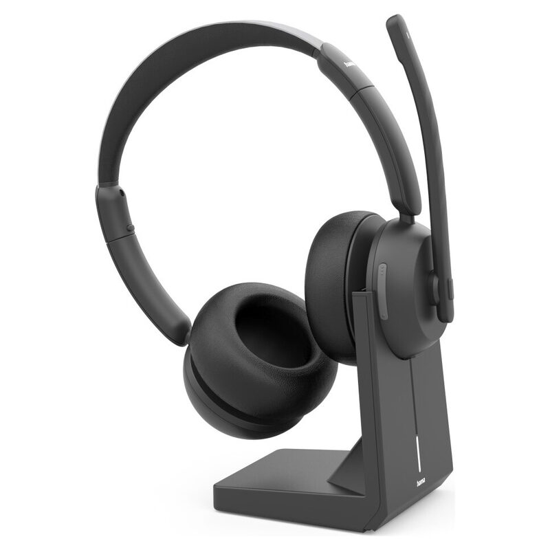 Hama Bluetooth®-Headset PC BT-800, Multipoint, Ladestation, Mono/Stereo, kabellos, Schwarz
