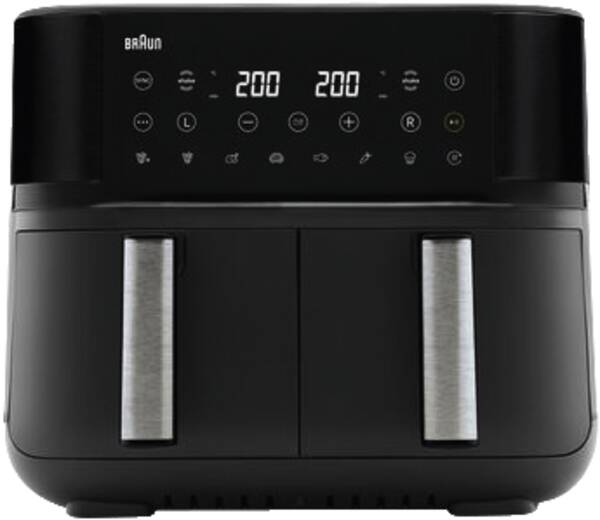 Braun Domestic Home Doppel-Heißluft-Fritteuse TD 3030I BK Schwarz