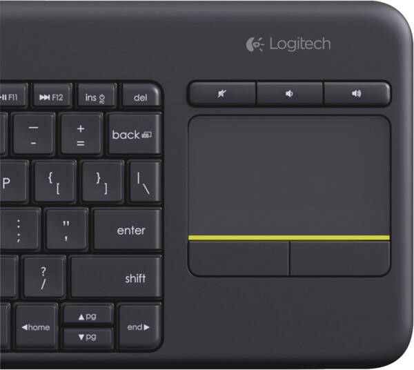 Logitech Tastatur K400 Plus Wireless Touch Dunkelgrau