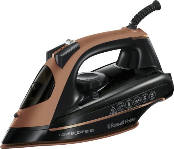 Russell Hobbs Dampfbügeleisen Copper Express Dampfbügeleisen Schwarz-Kupfer