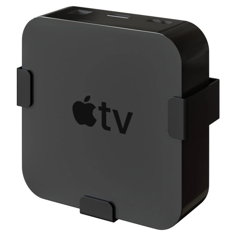 Hama Halterung für Apple TV HD (4.Gen.) / Apple TV 4K (1./2./3.Gen.), Schwarz