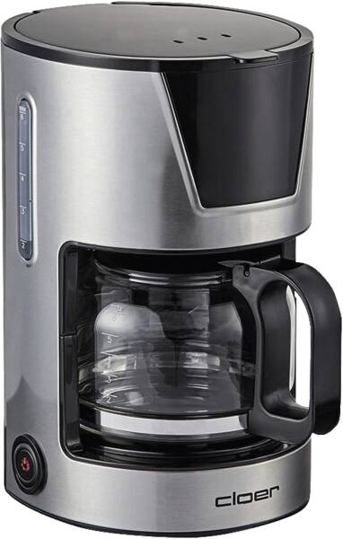Cloer Filterkaffeemaschine 5251 Edelstahl-Schwarz