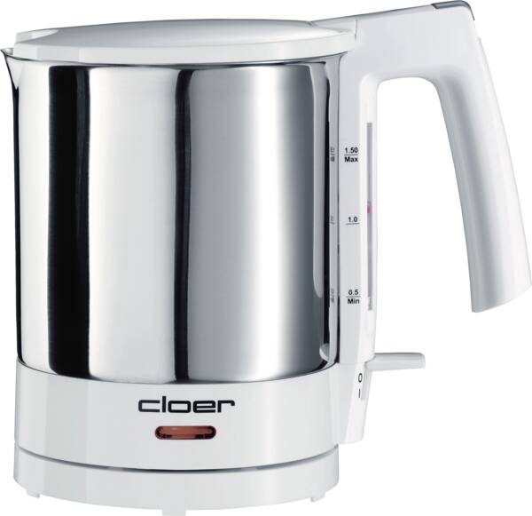 Cloer Wasserkocher Wasserkocher 4711 Chrom-Weiss