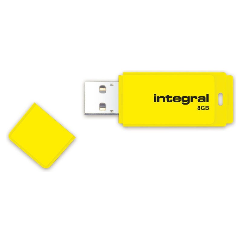 Integral USB Stick Neon, gelb 8GB