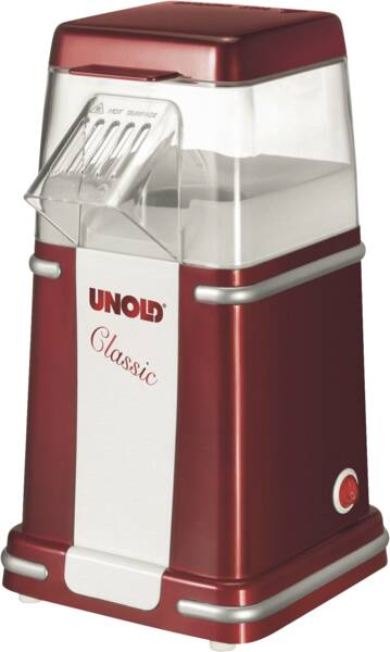 Unold Popcorn-Automat 48525 Popcornmaker Classic Rotmetallic-Silber