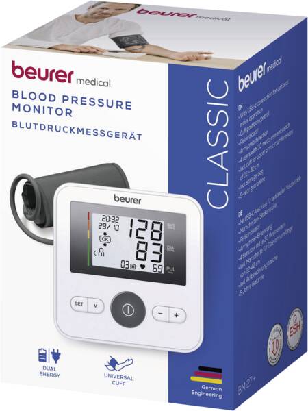 Beurer Blutdruckmessgerät BM 27+ Weiss