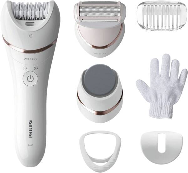 Philips Epilierer BRE730/10 Weiss-Rosa