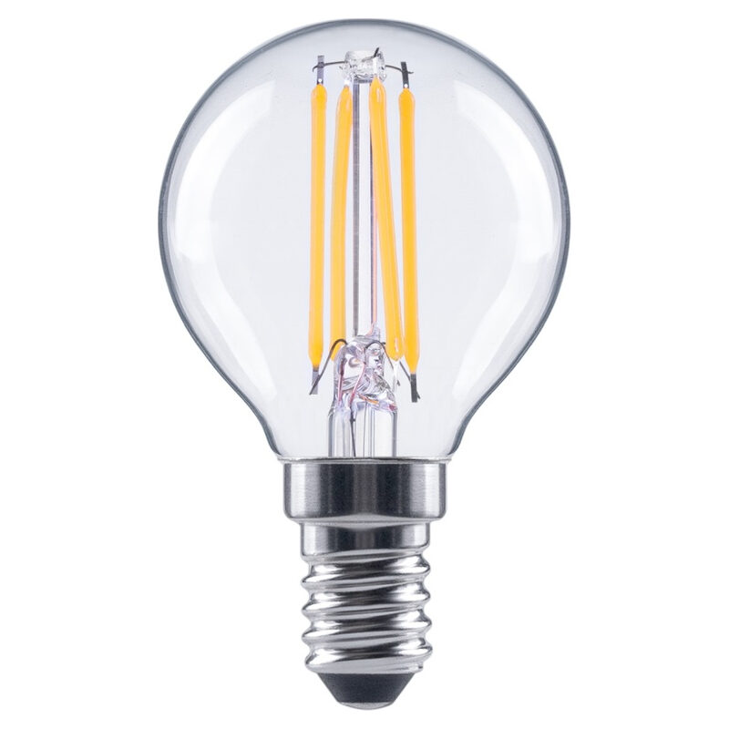 Xavax LED-Tropfenlampe Filament, E14, 470lm, 4W ersetzt 40W, Warmweiß