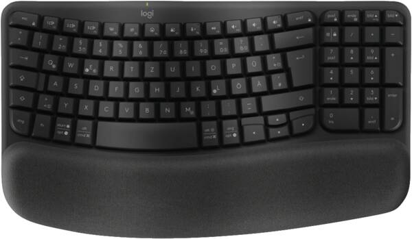 Logitech Tastatur Wave Keys Kabellose ergonomische Tastatur Grafit