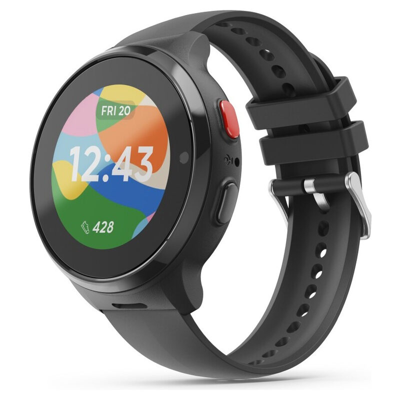 Hama Kinder-Smartwatch, GPS, SOS-Taste, Bluetooth, Telefonfunktion, Schwarz