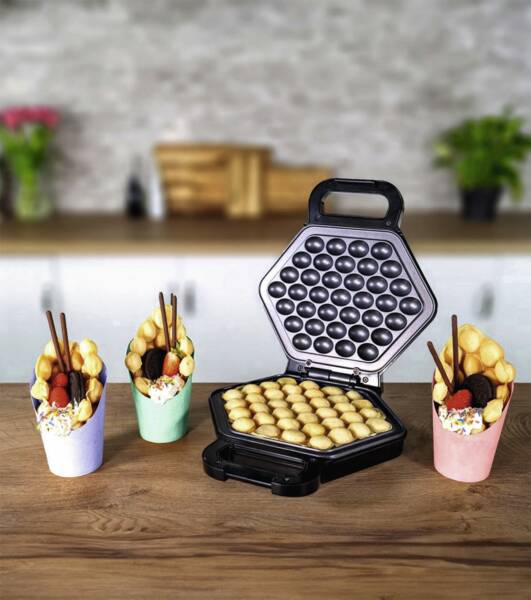 Unold Waffeleisen 48245 Bubble Waffelmaker Bobby Schwarz