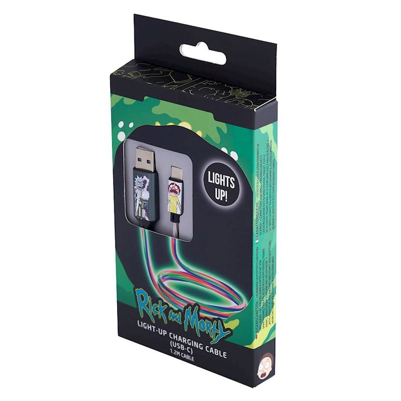 Rick & Morty USB-C Kabel Light-Up Shock!