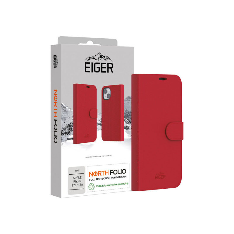 Eiger North FolioCase iPhone 16e/17e (rot)
