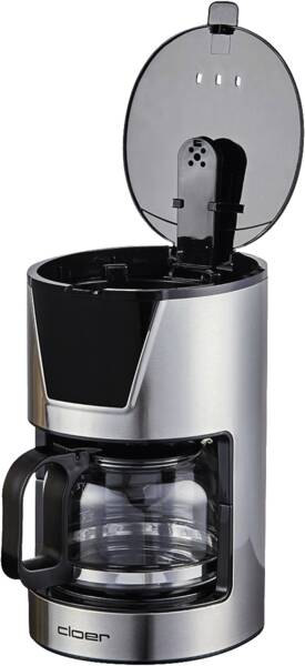 Cloer Filterkaffeemaschine 5251 Edelstahl-Schwarz