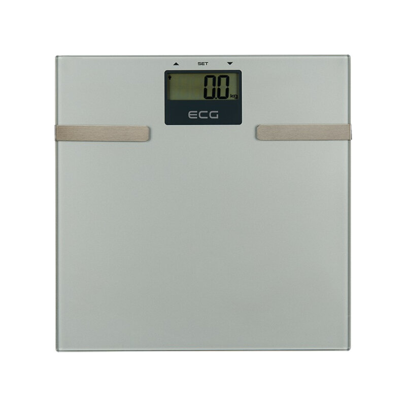 ECG OV 126, Personenwaage mit 6mm dickem Sicherheitsglas, grau