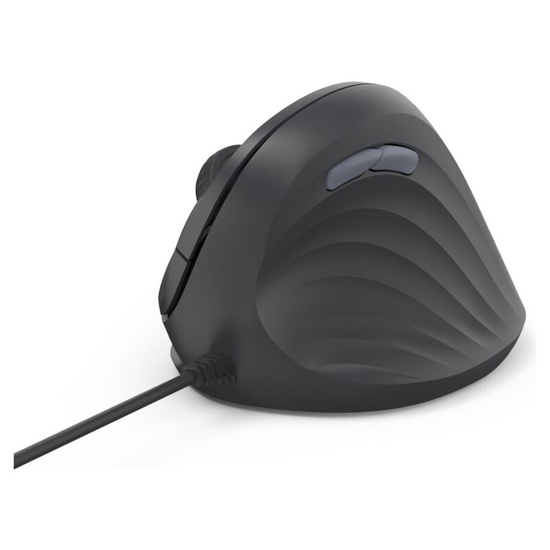 Hama Ergonomische Vertikalmaus, 7-Tasten, ECM-500, KI-Assistent, kabelgebunden, Schwarz