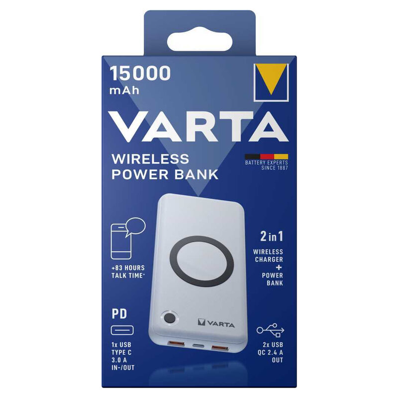 Varta Power Bank Wireless 15.000mAh