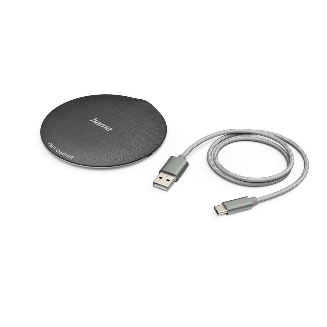 Hama Wireless Charger "QI-FC10 Metal", 10 W, kabelloses Smartphone-Ladepad, SW