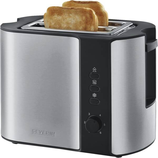Severin 2-Scheiben-Toaster AT 2589 Edelstahl-Schwarz