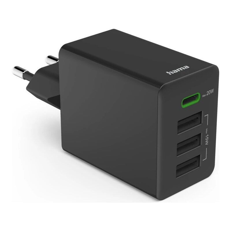 Hama Netzteil, 1xUSB-C+3xUSB-A, 35W