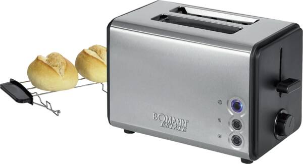 Bomann 2-Scheiben-Toaster TA 1371 CB Estate Schwarz-Inox
