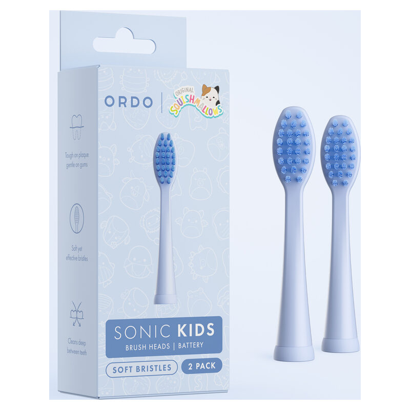 Ordo Sonic Kids Batterie, Bürstenkopf 2er Packung, Squishmallows, Samir