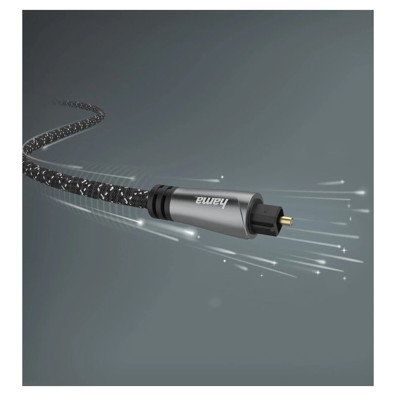Hama Audio-Lichtleiter-Kabel ODT-Stecker(Toslink), 1,5 m, schwarz