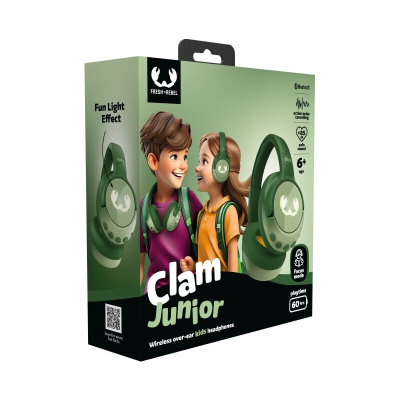 Fresh´n Rebel BT-Kinderkopfhörer Clam J grün