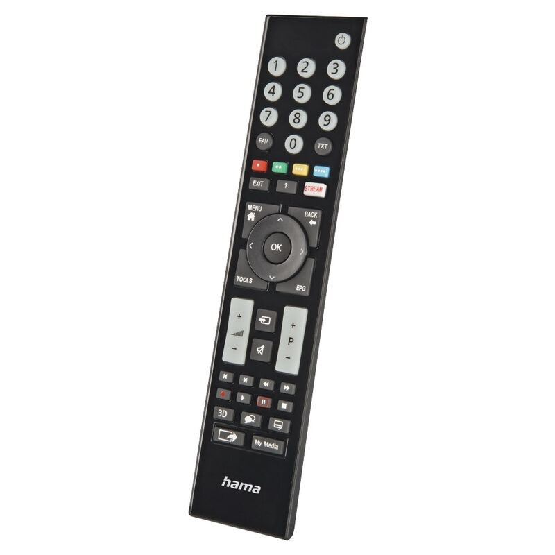 Hama Ersatzfernbedienung für Grundig TVs, lernfähig, IR, schwarz