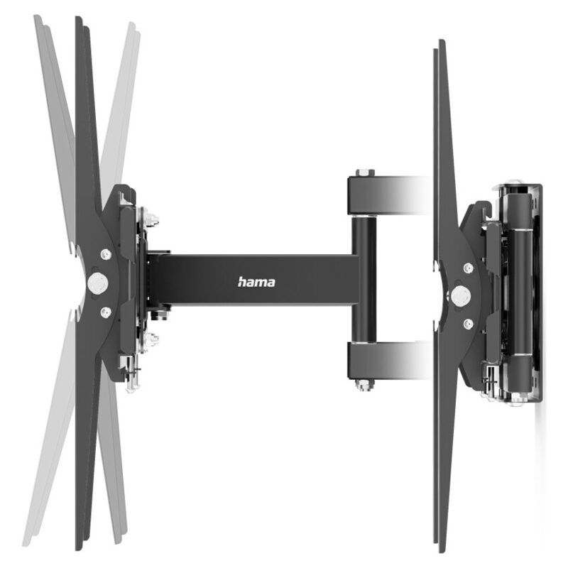 Hama TV-Wandhalterung, Fullmotion, 191cm (75), VESA 100x100 bis 400x400, 2 Schwenkarme, max. 40kg, Schwarz