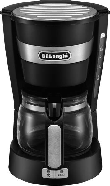 De´Longhi Filterkaffeemaschine ICM 14011.BK Active Schwarz-Silber