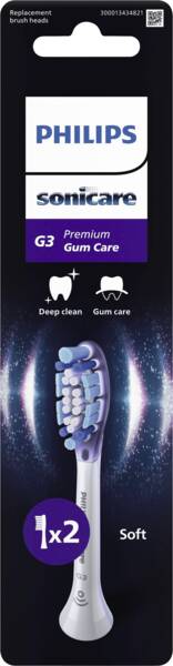 Philips PH Aufsteckbürste für Zahnbürsten HX9052/87 Premium Gum Care 2er Pack Weiss