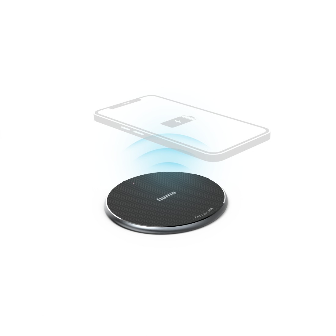Hama Wireless Charger, 10W, kabelloses Smartphone-Ladepad, Schwarz