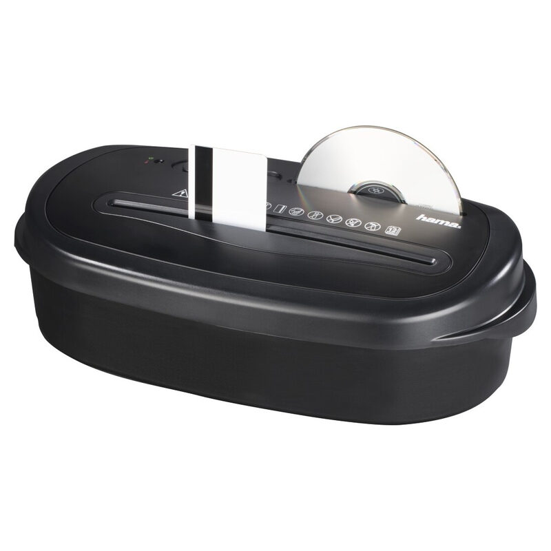 Hama Aktenvernichter Home X12CD, 21L, Sicherheitsstufe E3/P4/T4, Schwarz
