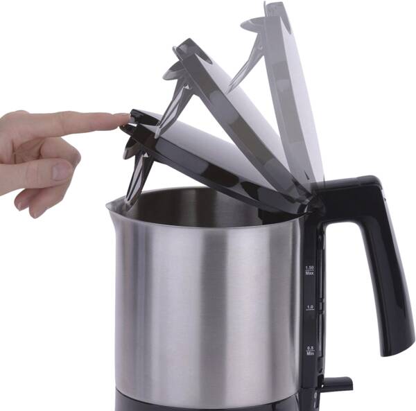 Cloer Wasserkocher 4710 Chrom-Schwarz