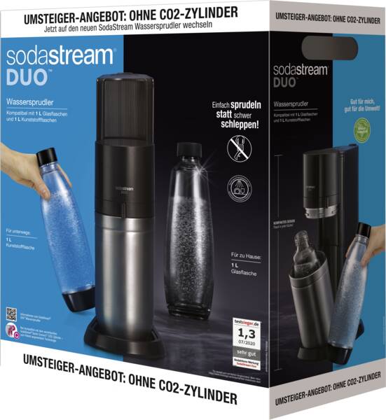 Sodastream Sodagerät DUO Wassersprudler titan Upgrade ohne C