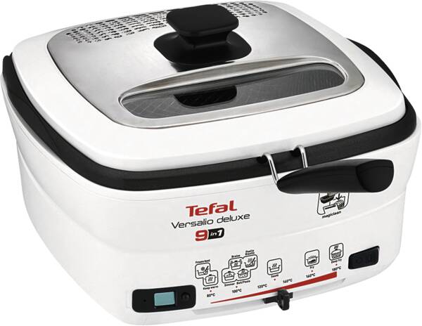 Tefal Fritteuse FR4950 Versalio Deluxe 9-in-1 Weiss-Schwarz