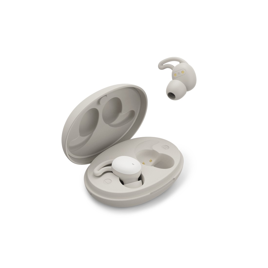 Hama Bluetooth®-Kopfhörer "Spirit Calm", TWS, In-Ear, Schlafkopfhörer, Weiß/Grau