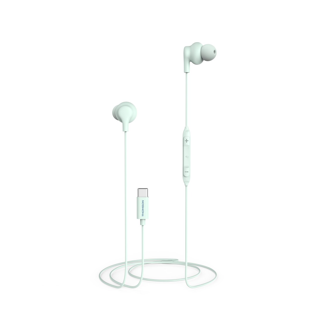 Thomson Kopfhörer, In-Ear, Mikrofon, Kabelknickschutz, USB-C, Türkis