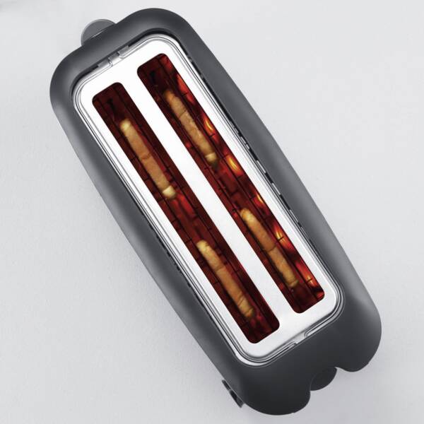 Severin 4-Scheiben-Toaster AT 2509 Edelstahl-Schwarz