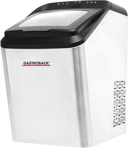 Gastroback 41143 Eiswürfelbereiter Bartender Pro Edelstahl-Schwarz