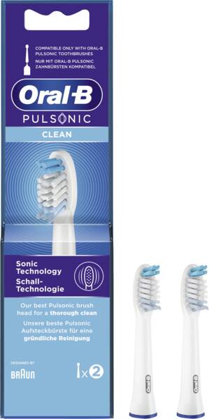 Oral-B Ersatzzahnbürste Pulsonic Clean 2er Weiss