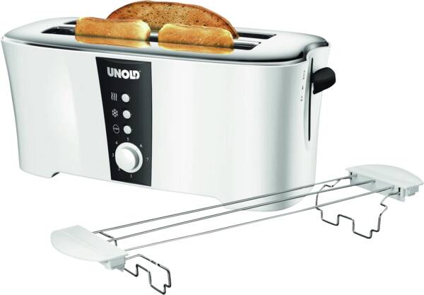 Unold Doppellangschlitz-Toaster 38020 Toaster Design Dual Weiss-Schwarz