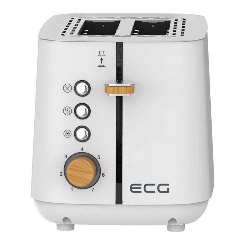 ECG ST 2768 Timber, Toaster mit 2 Fächer, weiss